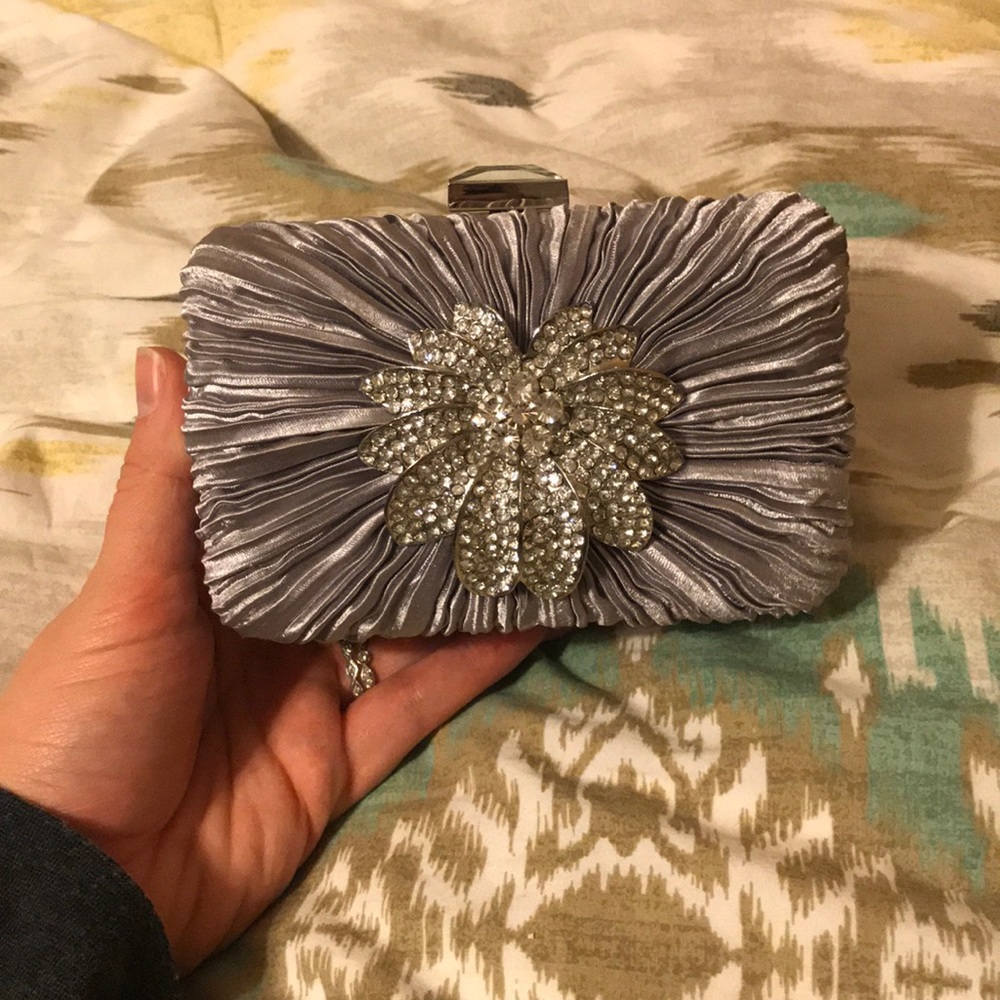 Small silver/grey evening bag